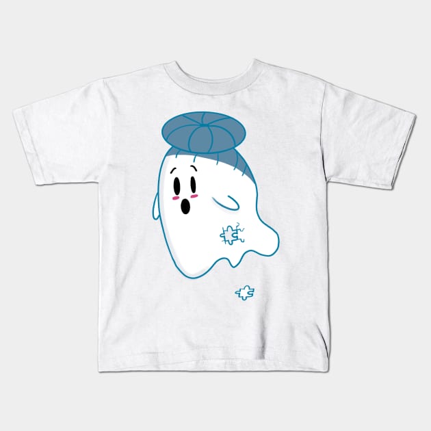 Little Ghost Scattered Kids T-Shirt by nathalieaynie